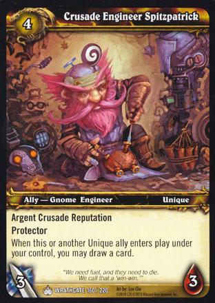 World of Warcraft TCG | Crusade Engineer Spitzpatrick - Wrathgate 160/220 | The Nerd Merchant