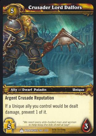 World of Warcraft TCG | Crusader Lord Dalfors - Wrathgate 161/220 | The Nerd Merchant