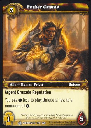 World of Warcraft TCG | Father Gustav - Wrathgate 163/220 | The Nerd Merchant