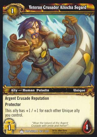 World of Warcraft TCG | Veteran Crusader Aliocha Segard - Wrathgate 165/220 | The Nerd Merchant