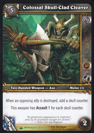 World of Warcraft TCG | Colossal Skull-Clad Cleaver - Wrathgate 187/220 | The Nerd Merchant