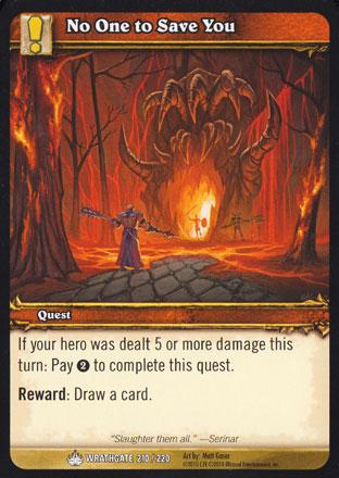 World of Warcraft TCG | No One to Save You - Wrathgate 210/220 | The Nerd Merchant