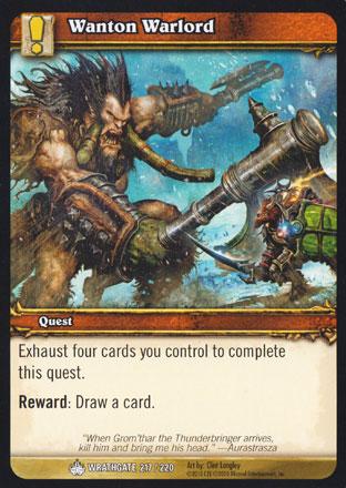 World of Warcraft TCG | Wanton Warlord - Wrathgate 217/220 | The Nerd Merchant