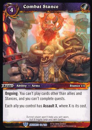 World of Warcraft TCG | Combat Stance - War of the Ancients 66/240 | The Nerd Merchant