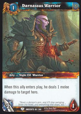 World of Warcraft TCG | Darnassus Warrior - War of the Ancients 89/240 | The Nerd Merchant