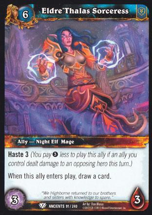 World of Warcraft TCG | Eldre'Thalas Sorceress - War of the Ancients 91/240 | The Nerd Merchant