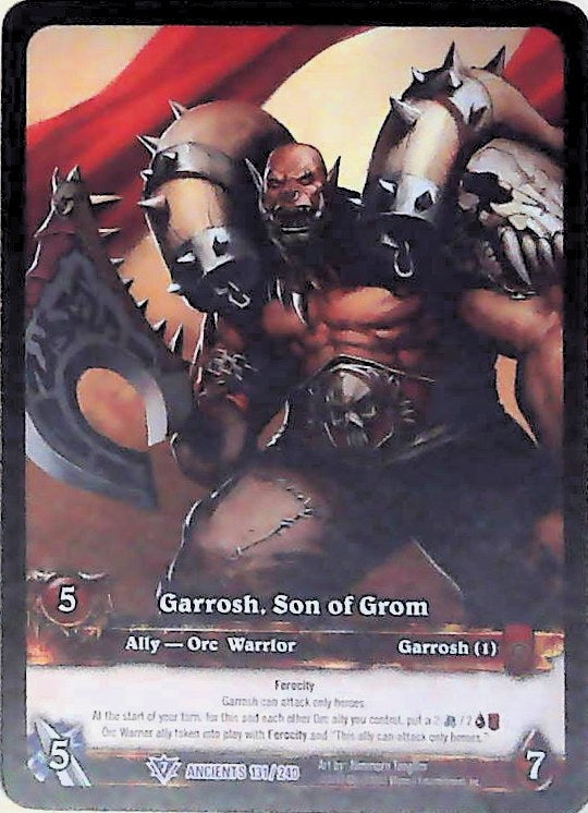 World of Warcraft TCG | Garrosh, Son of Grom (Extended Art) - War of the Ancients 131/240 | The Nerd Merchant