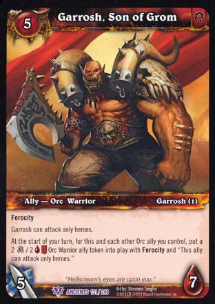World of Warcraft TCG | Garrosh, Son of Grom - War of the Ancients 131/240 | The Nerd Merchant