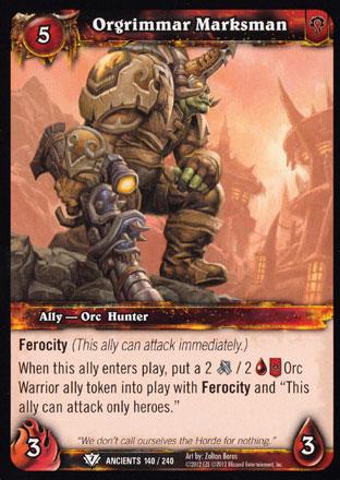 World of Warcraft TCG | Orgrimmar Marksman - War of the Ancients 140/240 | The Nerd Merchant