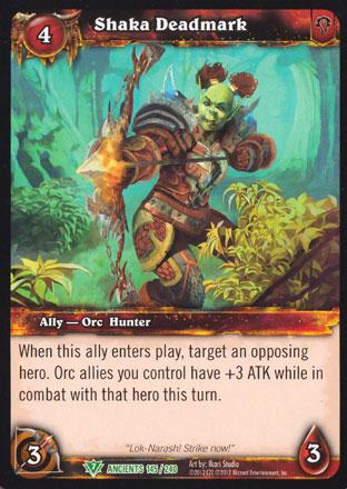 World of Warcraft TCG | Shaka Deadmark - War of the Ancients 145/240 | The Nerd Merchant