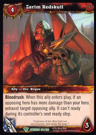 World of Warcraft TCG | Zarim Redskull - War of the Ancients 160/240 | The Nerd Merchant