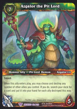 World of Warcraft TCG | Azgalor the Pit Lord - War of the Ancients 163/240 | The Nerd Merchant