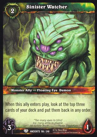 World of Warcraft TCG | Sinister Watcher - War of the Ancients 196/240 | The Nerd Merchant