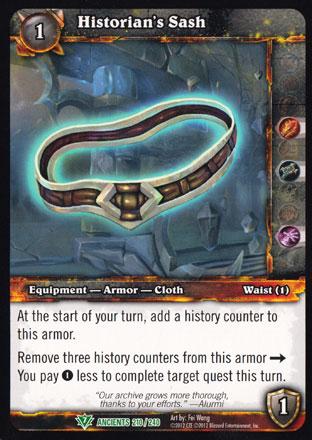 World of Warcraft TCG | Historian's Sash - War of the Ancients 210/240 | The Nerd Merchant