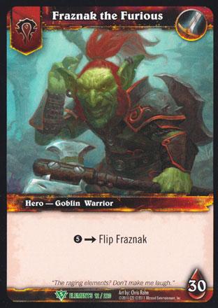 World of Warcraft TCG | Fraznak the Furious - War of the Elements 12/220 | The Nerd Merchant