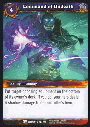 World of Warcraft TCG | Command of Undeath - War of the Elements 24/220 | The Nerd Merchant