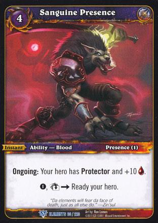 World of Warcraft TCG | Sanguine Presence - War of the Elements -3/220 | The Nerd Merchant