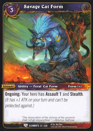 World of Warcraft TCG | Savage Cat Form - War of the Elements 37/220 | The Nerd Merchant