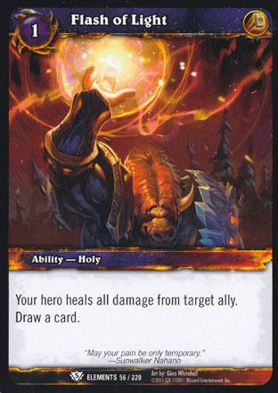 World of Warcraft TCG | Flash of Light - War of the Elements -5/220 | The Nerd Merchant