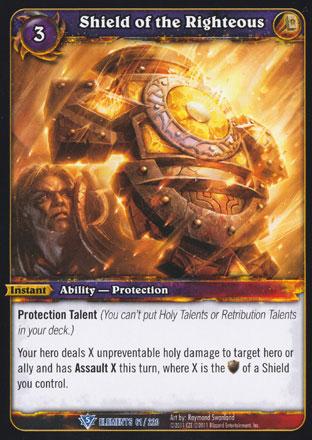 World of Warcraft TCG | Shield of the Righteous - War of the Elements -6/220 | The Nerd Merchant
