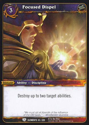 World of Warcraft TCG | Focused Dispel - War of the Elements 65/220 | The Nerd Merchant