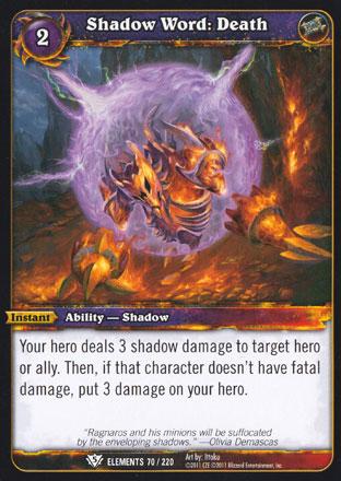 World of Warcraft TCG | Shadow Word: Death - War of the Elements 70/220 | The Nerd Merchant