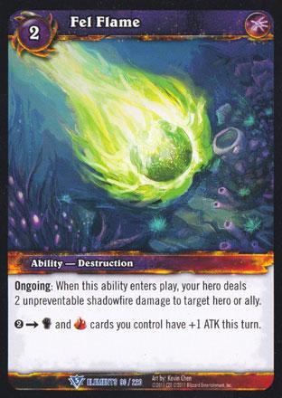 World of Warcraft TCG | Fel Flame - War of the Elements -9/220 | The Nerd Merchant