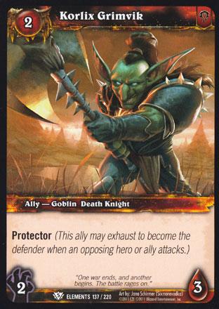 World of Warcraft TCG | Korlix Grimvik - War of the Elements 137/220 | The Nerd Merchant