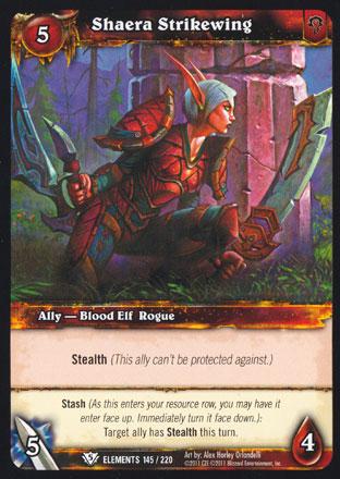 World of Warcraft TCG | Shaera Strikewing - War of the Elements 145/220 | The Nerd Merchant