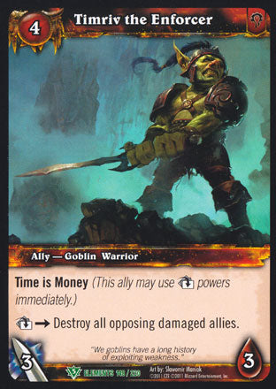 World of Warcraft TCG | Timriv the Enforcer - War of the Elements 148/220 | The Nerd Merchant