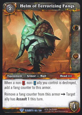 World of Warcraft TCG | Helm of Terrorizing Fangs - War of the Elements -18/220 | The Nerd Merchant