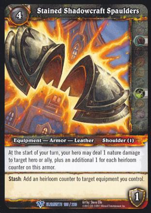 World of Warcraft TCG | Stained Shadowcraft Spaulders - War of the Elements -18/220 | The Nerd Merchant