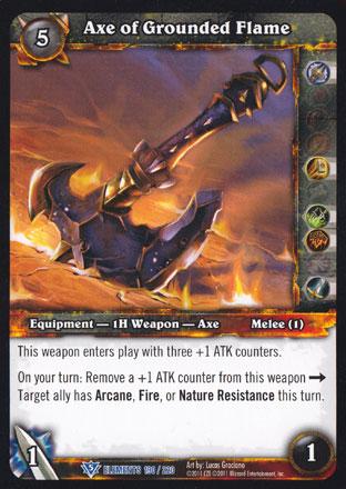 World of Warcraft TCG | Axe of Grounded Flame - War of the Elements -19/220 | The Nerd Merchant