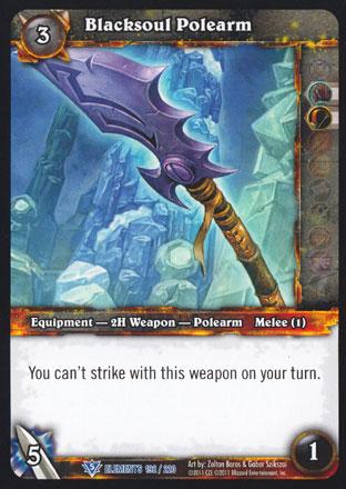 World of Warcraft TCG | Blacksoul Polearm - War of the Elements -19/220 | The Nerd Merchant