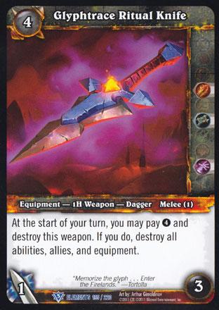 World of Warcraft TCG | Glyphtrace Ritual Knife - War of the Elements -19/220 | The Nerd Merchant