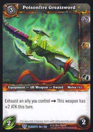 World of Warcraft TCG | Poisonfire Greatsword - War of the Elements -19/220 | The Nerd Merchant