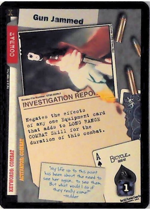 X-Files CCG | Gun Jammed XF96-0009v1  | The Nerd Merchant