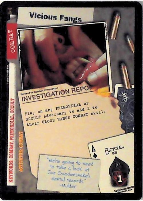 X-Files CCG | Vicious Fangs XF96-0014v1  | The Nerd Merchant