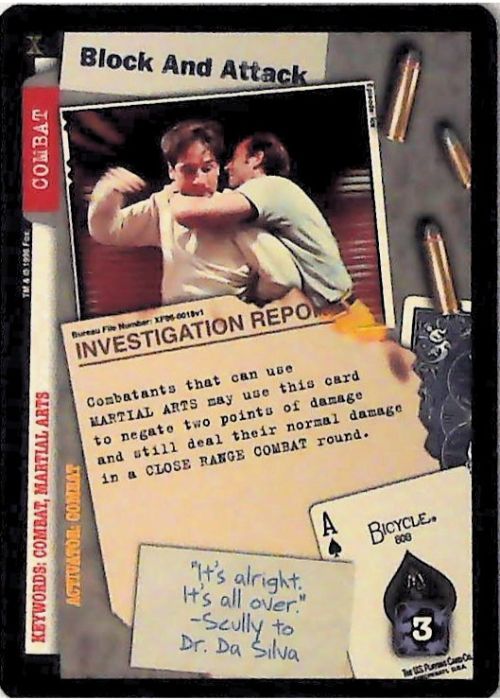 X-Files CCG | Block And Attack XF96-0018v1  | The Nerd Merchant