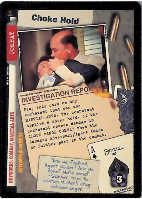 X-Files CCG | Choke Hold XF96-0028v1  | The Nerd Merchant