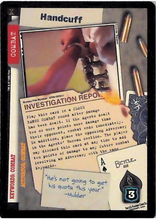 X-Files CCG | Handcuff XF96-0032v1  | The Nerd Merchant