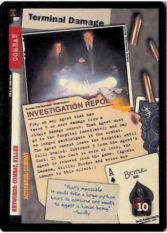 X-Files CCG | Terminal Damage XF96-0035v1  | The Nerd Merchant