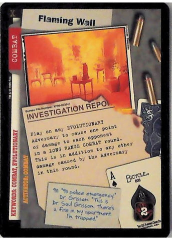 X-Files CCG | Flaming Wall XF96-0036v1  | The Nerd Merchant