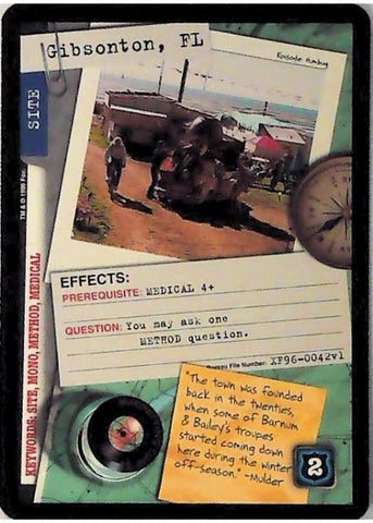 X-Files CCG | Gibsonton, FL XF96-0042v1  | The Nerd Merchant