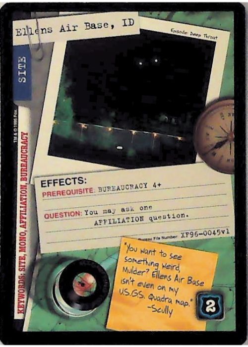 X-Files CCG | Ellens Air Base, ID XF96-0045v1  | The Nerd Merchant