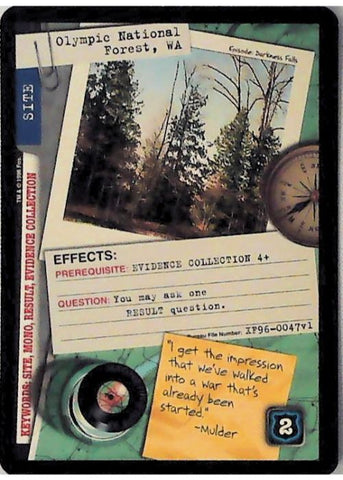 X-Files CCG | Olympic National Forest, WA XF96-0047v1  | The Nerd Merchant