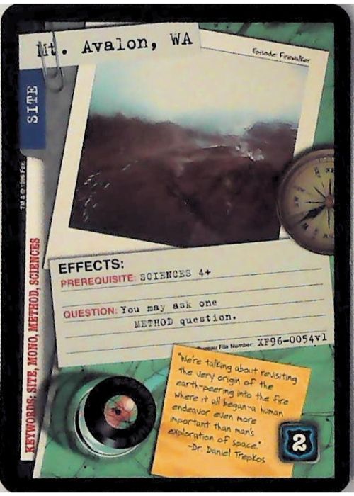 X-Files CCG | Mt. Avalon, WA XF96-0054v1  | The Nerd Merchant