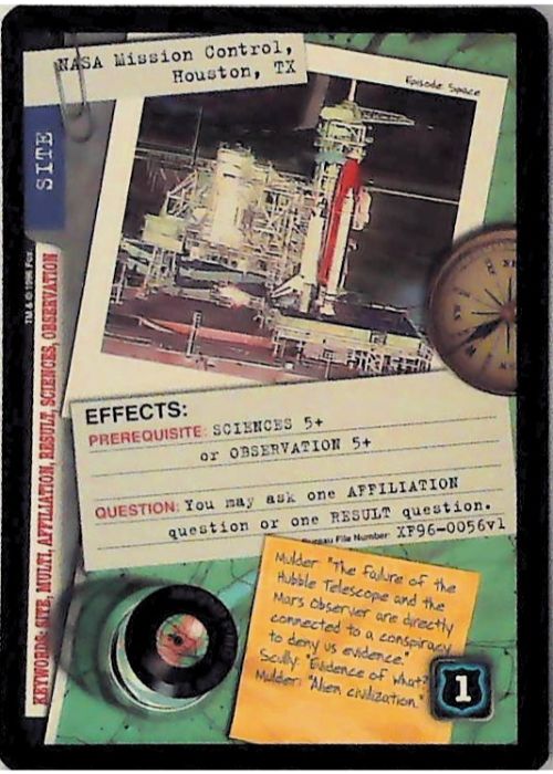 X-Files CCG | NASA Mission Control, Houston, TX XF96-0056v1  | The Nerd Merchant