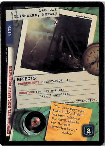 X-Files CCG | Sea off Tildeskan, Norway XF96-0075v1  | The Nerd Merchant