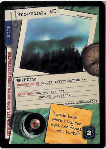 X-Files CCG | Browning, MT XF96-0083v1  | The Nerd Merchant